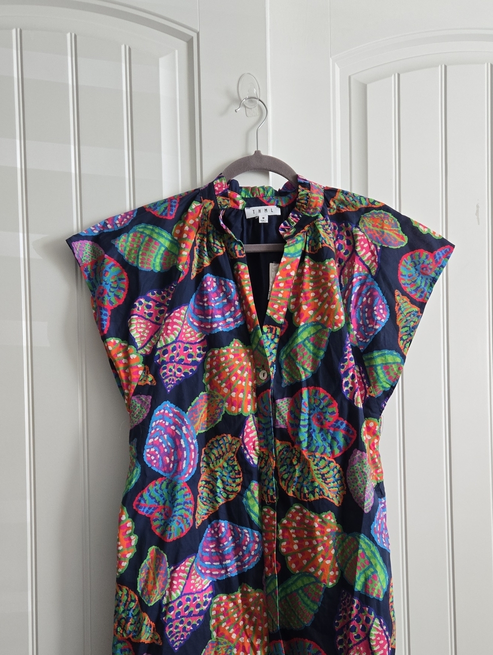 THML Multi Seashell Button Front Dress - Picture 5 of 11